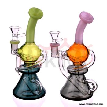 2018 Hbking Glass Water Pipes and Smoke Pipe for Sale Shape Round Origin Hebei Style Creative Color Colorful Trademark - Shenzhen Enjoylife Technology Co., Ltd. - China