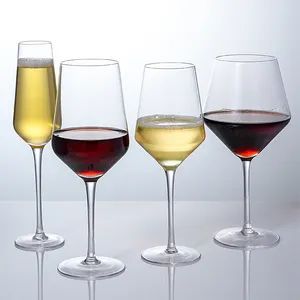 Elegant V-Shaped Crystal Wine Glasses for Wedding Receptions and Celebrations - Danyang Liou Kitchenware Co., Ltd. - China