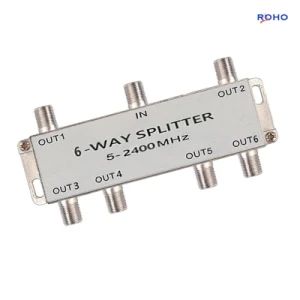 6 Way 5-2400MHz Splitter CATV TV Satellite Antenna Signal Splitter for TV Satellite Receiver - ROHO CONNECTOR LIMITED - China
