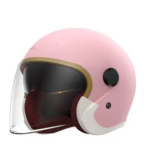 Shields Summer Display Rider Intercom German DOT Visor Low Price Blue Motorcycle Helmet Half Face - Hangzhou Longwin Industry Limited - China