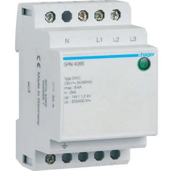 8kA Surge Protection Devices Class A Brand Name Hager Remote Contact No Test Class 2/ C/ T2 Number Of Poles 4 P Number Of Modules - Pavitra Switchgear - India