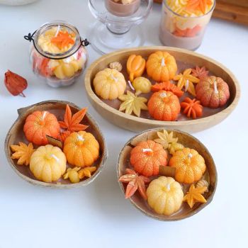 Halloween Pumpkin-Shaped Scented Candles Maple Leaf Mini Pumpkin Scented Candles - Shanghai Zhihong Electronic Co., Ltd. - China