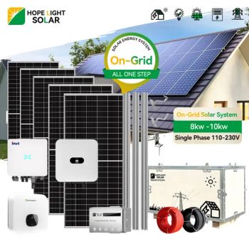 Energy Solar System Grid Tie Single Phase 5kw 10kw 15kw on Grid Sistema Solar - Hope Light Solar Co., Ltd. - China