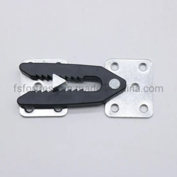 Furniture Hardware Concealed Sofa Sectional Hinge Trademark No Condition New Fixed Unfixed Finish Chrome Kind Connector Model NO. - FOSHAN JINRUI PLASTIC HARDWARE PRODUCT CO., LTD - China