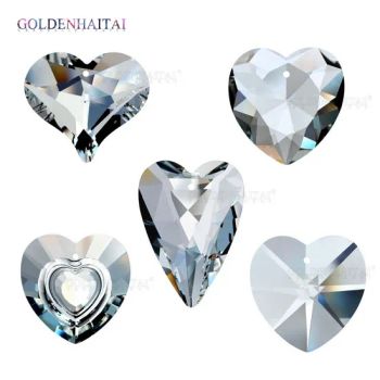 High Quality Clear Crystal Heart Shaped Hanging Pendant Beads for Jewelry Making and Dly Home Decor 44.46.48.58mm - Pujiang Haitai Crystal Lighting Co., Ltd - China