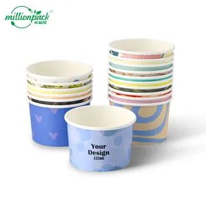 Custom Printed Paper Bowl for Ice Cream Yogurt Gelato Serving - Ningbo Million Pack Co., Ltd. - China