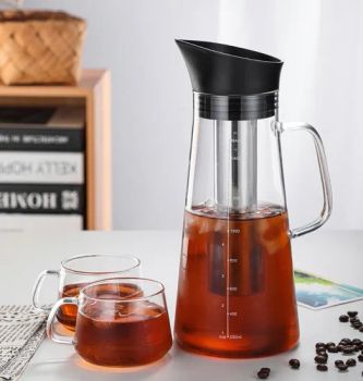 BPA Free Leak Proof Silicone Other Cold Brew Iced Coffee Maker with Glass Handle Reusable Mesh Filter - Hemera (Tianjin) Technology Development Limited - China