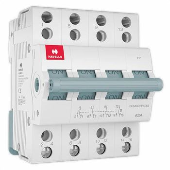 63 A 240 V Havells MCB Changeover Switches Material PVC Brand Havells Frequency 50 Hz Rated Current 63 A Rated Voltage 240 - Aarin Switchgear Corner - India