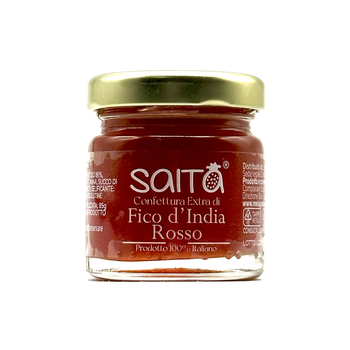 Pristine Italian Red Prickly Pear Extra Jam SAITA 100% natural with only fresh and mature fruit 40gr - SAITA - Italy