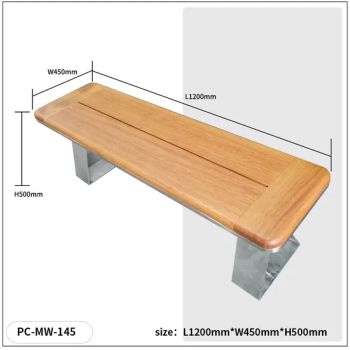 Solid Wood Metal Street Home Bar Furniture Gym Patio Leisure Chair Backless Public Wooden Bench for Outdoor Dining Leisure Park Benches - Guangzhou Panyu District Shawan Hongyi Metal Products Factory - China