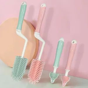 Colorful Eco-Friendly Baby Bottle Brush with Strong Cleaning Force Pattern-Rotating Handle - Guangdong RoRo Baby Products Co., Ltd. - China