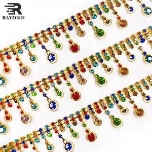 Crystal Beaded Metal Belt with Loose Rhinestones Sew-on Applique for Bags & Clothing Accessories - Guangzhou JingPin Garment Accessory Co., Ltd. - China