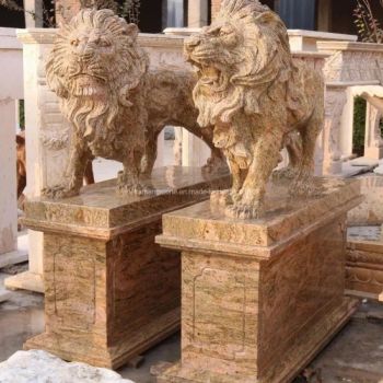 Factory Price Beige/Yellow Marble Granite Stone Lion Sculptures - Guangzhou Sarhang Stone Solutions Limited. - China