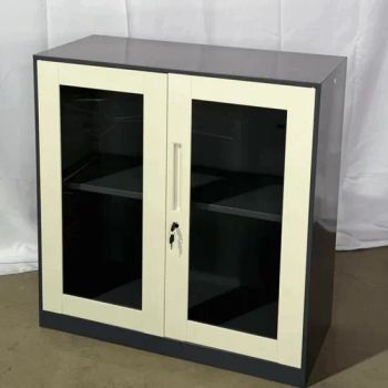Contemporary Office Furniture Cabinet Featuring Glass Front Doors with Thin Edge Color Variation - Weifang Zhengyuan Office Furniture Co., Ltd. - China