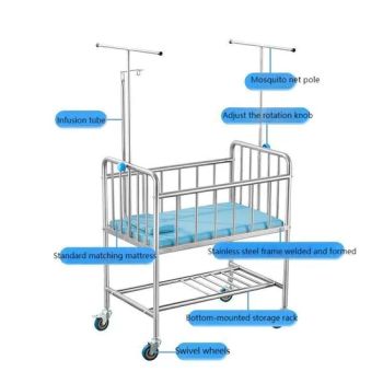 Premium Stainless Steel Baby Crib with Adjustable Mattress Height - Huakang Medical Technology (Tianjin) Co., Ltd. - China