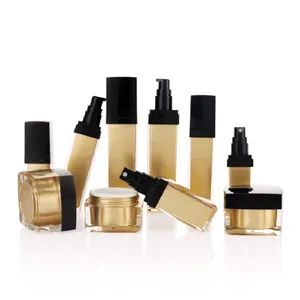 Bottle Acrylic Acrylic Lotion Bottle Fashion Square Makeup Deluxe Lotion Bottle Travel Set Makeup Pump - NINGBO KINPACK COMMODITY CO., LTD. - China