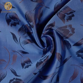 Two Tone Jacquard Polyester Viscose Fabric for Lining Origin China Weight 75GSM Style Jacquard Model NO. SC-S053 HS Code 5903109000 - Suzhou Sunchan Textile Co., Ltd. - China