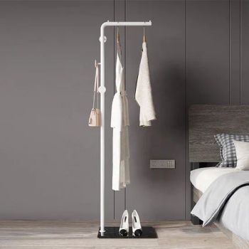 Freestanding Modern Metal Coat Racks Hanger Stand with Black Natural Marble Base Hallway Entryway Double-Pole Coat Rack - Dongguan Simply Metal Products Co., Ltd. - China