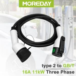 1phase 32A 8kw Type 2 to Nacs EV Charger Cable IEC62196-2 Type2 to Model 3 Y X S Extension Charging Cables - Mindian Electric Co., Ltd. - China
