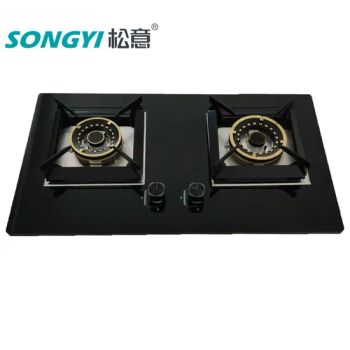 Household Hot Selling LPG Ng Gas Cooker Dual Burner Gas Stove with Tempered Glass for Home Kitchen - Zhongshan Songyi Electrical Appliance Co., Ltd. - China