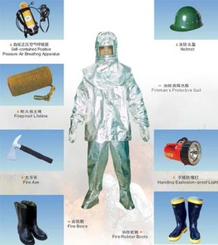 Fireman Fireproof Suit with Helmet and Rubber Boots - Jingjiang Trust Trading Co., Ltd. - China