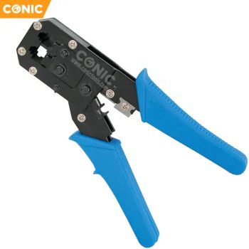 Multi Functional Wire Stripper 200mm Crimping Pliers for 4p 6p 8p Terminals with PVC Handle - FUZHOU CONIC INDUSTRIAL CO., LTD. - China