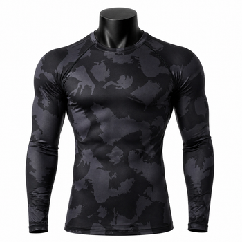 Custom Compression Shirt Manufacturer Long Sleeve Rash Guard Sportswear Supplier Premium Gym & Fitness Apparel - Monarchic Industry - Pakistan