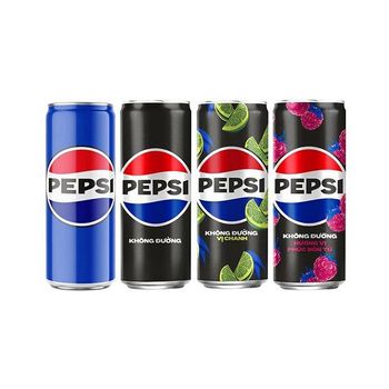 Pepsi Soft Drink 320ml x 24 Cans - Pepsi Carbonated Drink (Original, Zero Calo, Lemon, Blueberry) - FMCG VIET CO., LTD - Vietnam