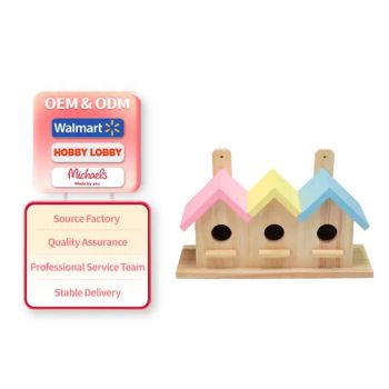 Bird House for Outside, Bird Houses Outdoor, Natural Wooden Bird House Clearance Bluebird Finch Cardinals Hanging Birdhouse for Garden Viewing - Caoxian Zhongyi Wooden Co.,Ltd - China