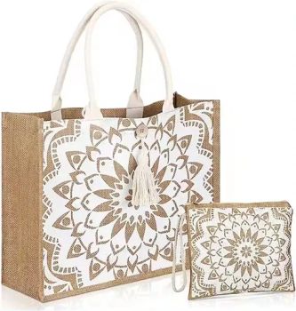 Custom Sublimation Printing Reusable Burlap Handbag Portable Jute Tote Bag - Wenzhou Mixing Arts & Crafts Co., Ltd - China