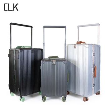 Trusted Luggage Aluminum Frame Suitcase Carry Travel Kids Rolling Airwheel Bags Women Brand Luxury - Jiangxi Chengleke Leather Co., Ltd - China