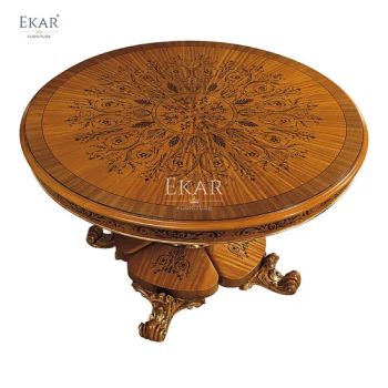 Baroque Style Solid Wood Dining Table and Chair Set - Luxury Dining Room Sets - EKAR FURNITURE CO.,LTD - China