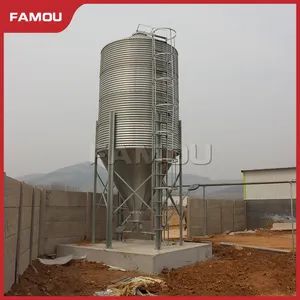 Famou Pig Pen Equipment 2.9-34.3 Tonnage 50-20000 Tons Grain Galvanized Steel Silo for Feed Drive System - Qingdao Famou Machinery Co., Ltd. - China