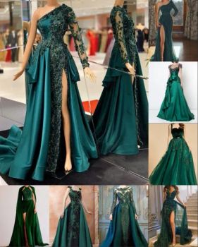 Green Prom Party Cocktail Dresses Long Split Vestidos Evening Gown J202364 - Suzhou Leader Apparel Co., Ltd. - China
