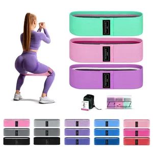 Factory Fabric Polyester Resistance Bands Custom Yoga Hip Booty Bands Workout Home Gym Exercise Fitness Bands Gym Equipment Sml - Danyang Huasheng Sporting Goods Co., Ltd - China