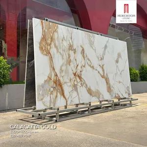 Large Porcelain Slab Calacatta Gold Marble Look for Kitchen Countertops and Wall Backgrounds - Foshan mono building material co.,ltd - China