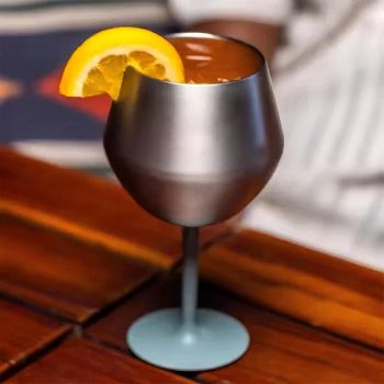 Custom Logo Portable Stainless Steel Wine Glass Goblets Cup Unbreakable Black Color for Party and Hotel Use Creative Design - Anhui YOTO Import & Export Co., Ltd. - China