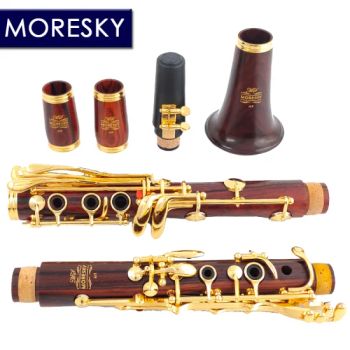 Moresky Red Wood Professional Clarinet Bb Cocobolo Clarinete Silvering Keys Sib Klarnet M9-Es - Hengshui Moresky Musical Instrument Trading Co., Ltd. - China