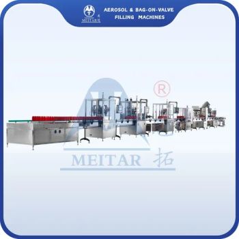 90cpm High Speed Automatic Bag on Valve Aerosol Filling Machine - Yangzhou Meida Filling Machinery Co., Ltd. - China