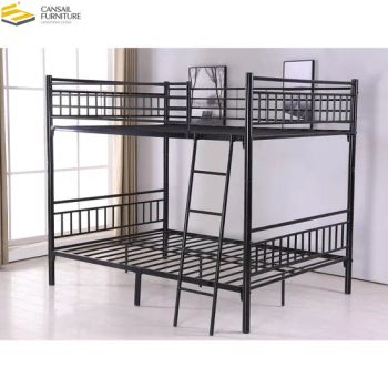 Double Decker Dormitory Loft Bunk Bed Frame Metal Beds Full Over Full - Bazhou Qianxiang Smart Home Technology Co., Ltd. - China