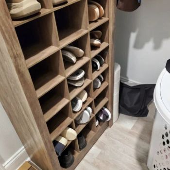 Nova 36 Shelves Laminate Veneers Tall Shoe Rack, Store High Heels / Sneakers / Sandals / Dress Shoes / Flats - Guangdong Nova Furniture Co., Limited - China
