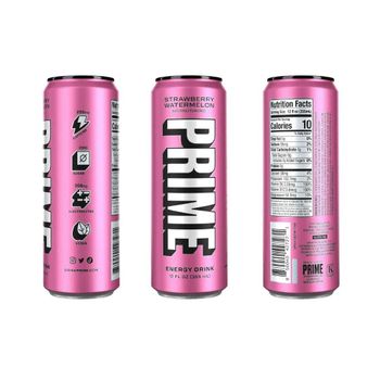 Prime Hydration Energy Drink with 200 mg. of Caffeine and 300 mg. of Electrolytes - Strawberry Watermelon (12 Drinks - N.G westen holding B.V - Netherlands