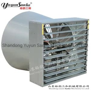 Shutter (Push-pull Opening System) Cone Fan Axial Flow Air Cooling Fans Ventilation Exhaust Fans for Poultry Chicken Layer Broiler House Blowers Good Quliaty - Shandong Yuyun Sanhe Machinery Co., Ltd. - China