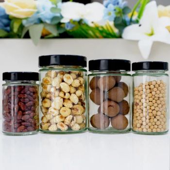 Stylish Mini Glass Storage Jars for Honey and Sambal Usage Food MOQ Stocks Sample Free Payment T/T Origin China Trademark - ANHUI IDEA TECHNOLOGY CO., LTD - China