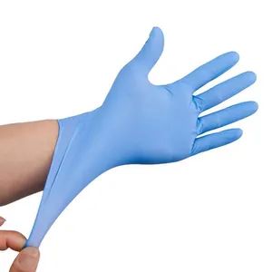 100 Pieces Disposable Nitrile Gloves Blue Nitrile Thin Gloves Home Kitchen Use - ANJI HONGDE MEDICAL PRODUCTS CO., LTD. - China