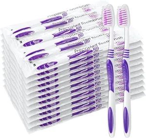 Travel-Friendly Prepasted Toothbrushes Individually Wrapped for Fresh Breath - EO Plastic Household Chemicals Co., Ltd. of Yangzhou - China