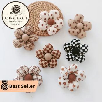 Handmade Finished Fashion Party 3D Floral Flower Pattern Party Embroidery Brooch Pin - Shantou Tianshangxing Crafts Processing Factory - China