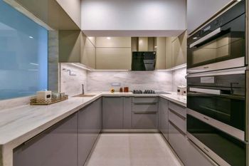 Wooden Designer L Shaped Modular Kitchen, Warranty: 1-5 Years - Acme Enterprises - India