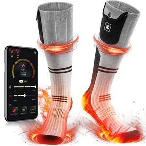 Wholesale Men's Casual Crew Heated Socks Battery-Rechargeable Anti-Slip Winter Ski Camping Outdoor Fishing Hunting Spandex - Shenzhen Simcos Technology Co., Ltd. - China