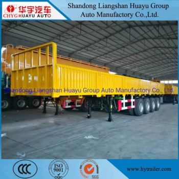40FT 4 Axle Flatbed/Side Wall/Fence/Truck Semi Trailers for Container Transport - Shandong Liangshan Huayu Group Auto Manufactory Co., Ltd. - China